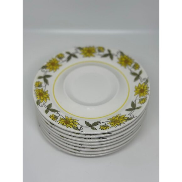 VTG 90s Mikasa Mediterrania Saucer Set Lot of 8, 6.5" Floral Plates Kitchenware - Picture 2 of 6